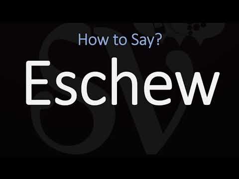 Part of a video titled How to Pronounce Eschew? (CORRECTLY) - YouTube