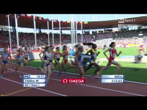 Campionati Europei di Zurigo - Batteria 1 1500m Donne Magnani Margherita
