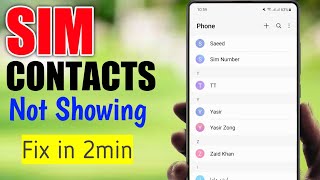 How to Fix SIM Card Contacts Not Showing Problem - Show Sim Contacts