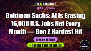 Goldman Sachs: AI Is Erasing 16,000 U.S. Jobs Net Every Month — Gen Z Hardest Hit - 18th April 2026