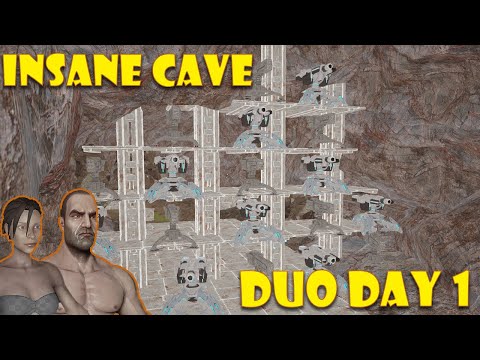 First 24hrs Duo Claiming our Insane Underwater Cave | Ark