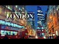 London 4K City Night City Ambience Traffic Sounds Car Sounds 4K HDR City Soundscape Traffic