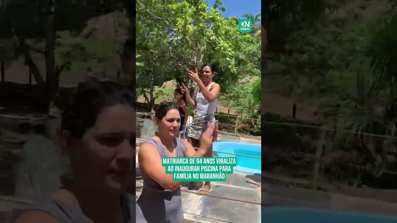 Imagem da notícia Aos 94 anos, matriarca da família Crateús inaugura piscina em casa, faz festa e viraliza