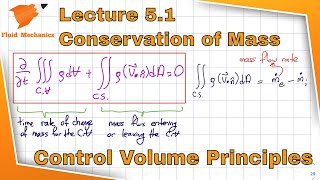 Fluid Mechanics 5.1 - Conservation of Mass for a Control Volume