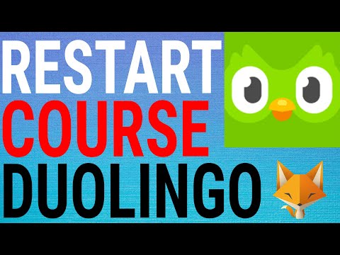 Part of a video titled How To Restart / Reset A Language On Duolingo - YouTube
