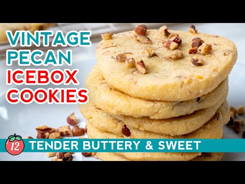 One of the Best Vintage Cookies EVER - Pecan Icebox Cookies #12tomatoes