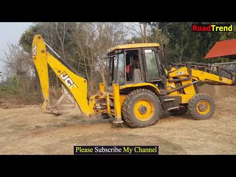 JCB Backhoe working sandy place -Jcb Loading Gravel in Tractors.