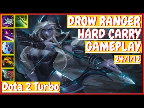 Drow Ranger 24/1/12 [HARD CARRY] [Gameplay DOTA 2 Turbo] 7.32