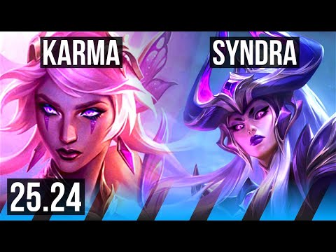 KARMA vs SYNDRA (MID) | 20K damage | KR Master | 25.24