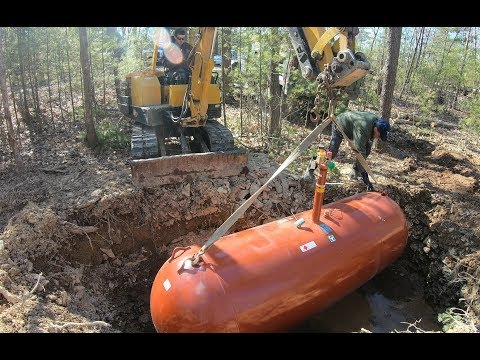 Burying a propane tank for a generator