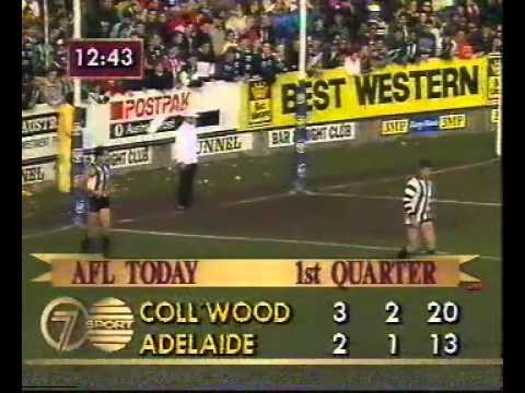 1991 AFL Season   Round 15   Adelaide Crows v Collingwood ; 1st quarter