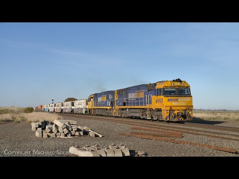 6MP4 Pacific National TOLL Container Train With Diesel Locomotives NR103  NR91 (20/6/2025) - PoathTV
