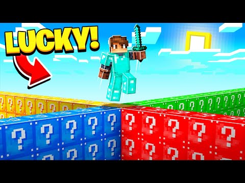 Playing LUCKY BLOCK WALLS in Minecraft!