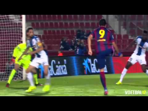 Assist Suarez op Pique tegen Espanyol