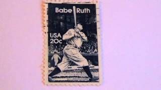 Famous Babe Ruth Postage Stamp
