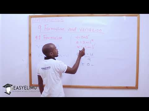Formulae and Variations - Form 3 Mathematics EasyElimu