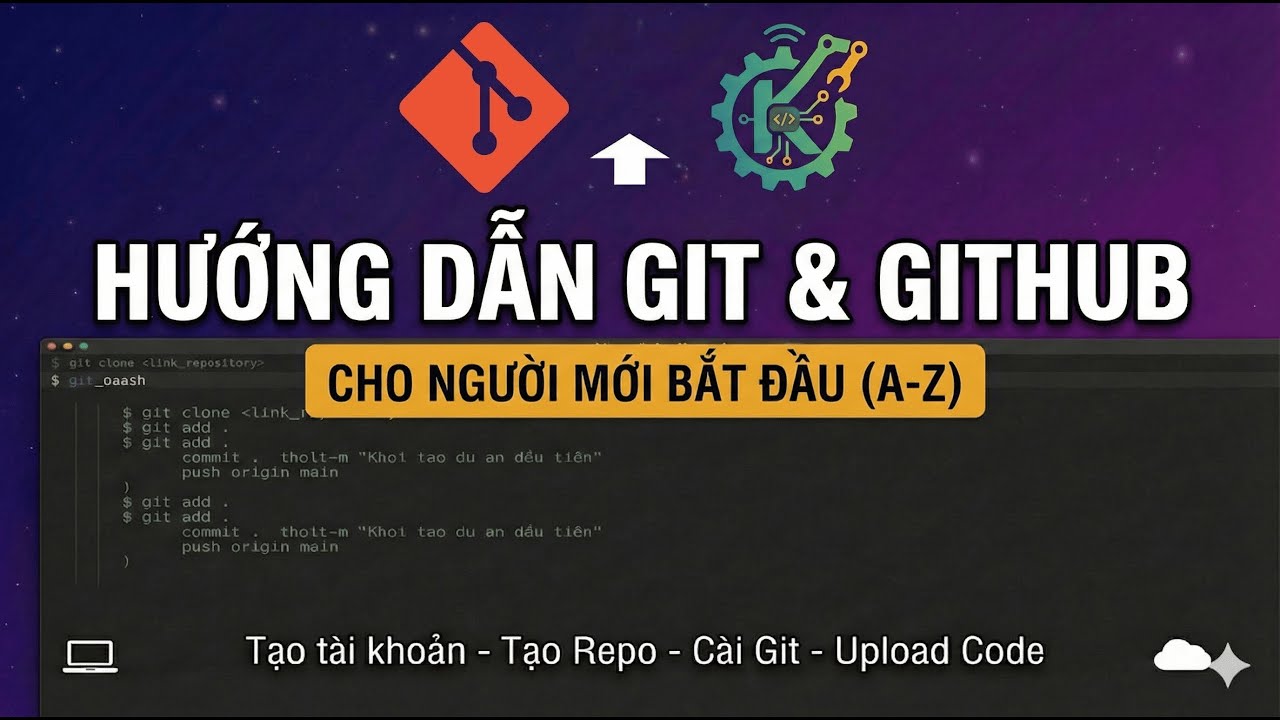 Hướng dẫn GitHub & Git từ A-Z: Tạo tài khoản, tạo Repo, Clone - Commit - Push