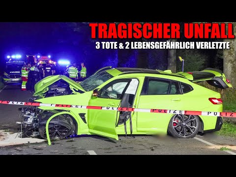 [DRAMATISCHER UNFALL IN MONHEIM!] - 3 Tote & 2 lebensgefährlich Verletzte - BMW krachte gegen Bäume