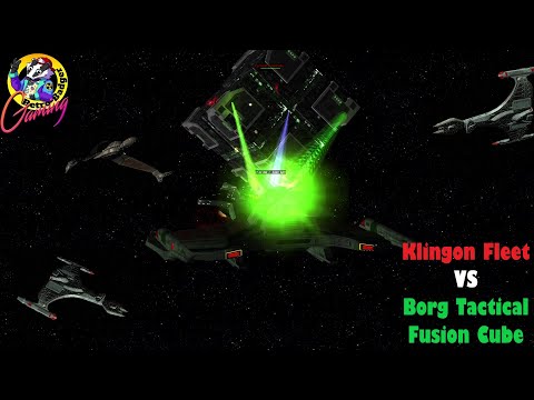 Klingon Fleet VS Borg Tactical FusioN Cube | Star Trek Ship Battles | Bridge Commander | Martok
