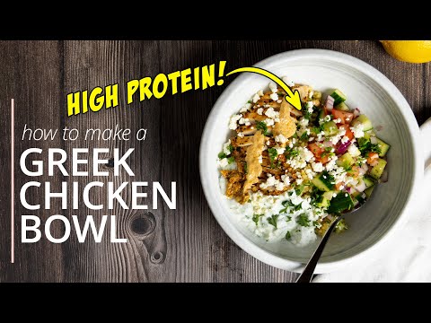 How to make a GREEK CHICKEN PROTEIN BOWL | Quick & Easy