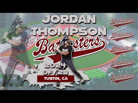 2024 Jordan Thompson Outfield and Second Base, Softball Skills Video - Batbusters