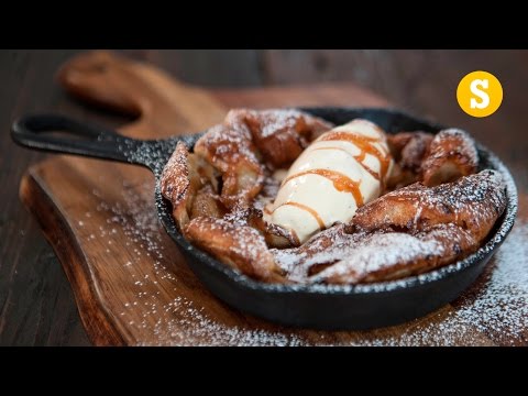 Caramel Apple Dutch Baby Pancakes | Sorted Food