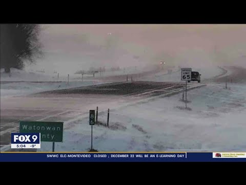 Cold, blowing snow creating tough travel for Twin Cities