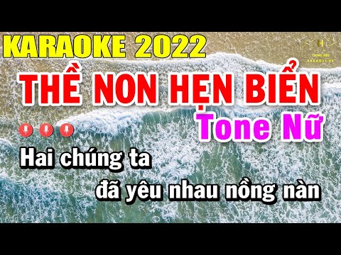Thề Non Hẹn Biển Karaoke Tone Nữ Nhạc Sống | Beat Mới Dễ Hát Âm Thanh Chuẩn | Trọng Hiếu