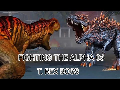 Fighting the Alpha 06 T. Rex Boss | JURASSIC WORLD THE GAME
