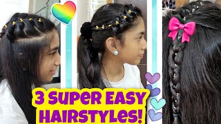 Mini Vlog 36 - 3 Super Quick Hairstyles!🎀 | Riya's Amazing World
