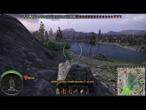 WoT Console - Jagdpanzer E 100 Scares Tiger II Into Water
