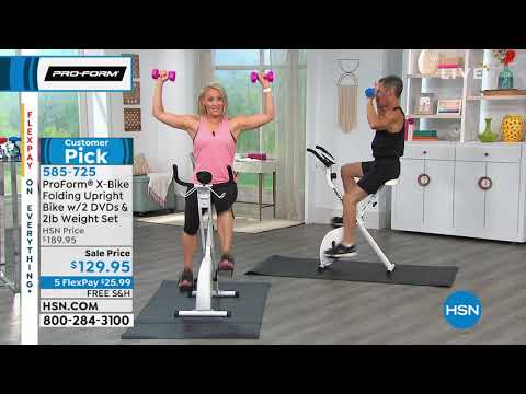 ProForm XBike mit 2 Pfund Gewichtssatz, 2 Trainings-DVDs