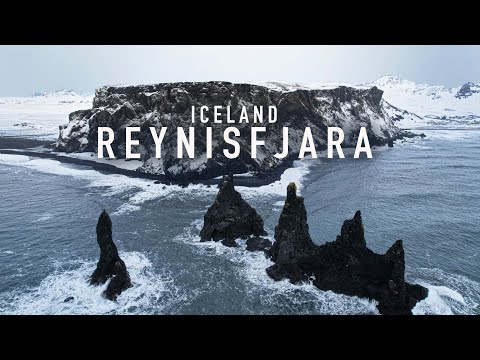 Reynisfjara, Black Sand Beach Iceland! By Drone 4K