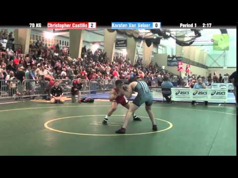 Men`s Freestyle 70 KG Christopher Castillo vs. Karsten Van Velsor