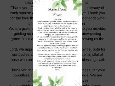 Thanks Giving Lord's Prayer❤ Gratitude Prayer🙏 Divine Prayers #thanksgivingprayer