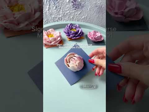 Marshmallow Flowers tutorial • tasty edible zefir peonies and tulip