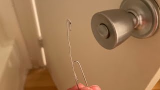 How to unlock pinhole switch bathroom door (with paper clip)