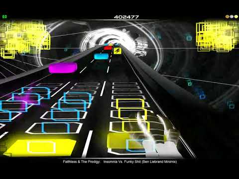 Audiosurf | Faithless & The Prodigy - Insomnia Vs. Funky Shit (Ben Liebrand Minimix) (Pusher Pro)