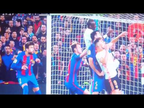 Gol de Mangala al FC Barcelona Vs Valencia 0 1 La Liga 19 03 2017