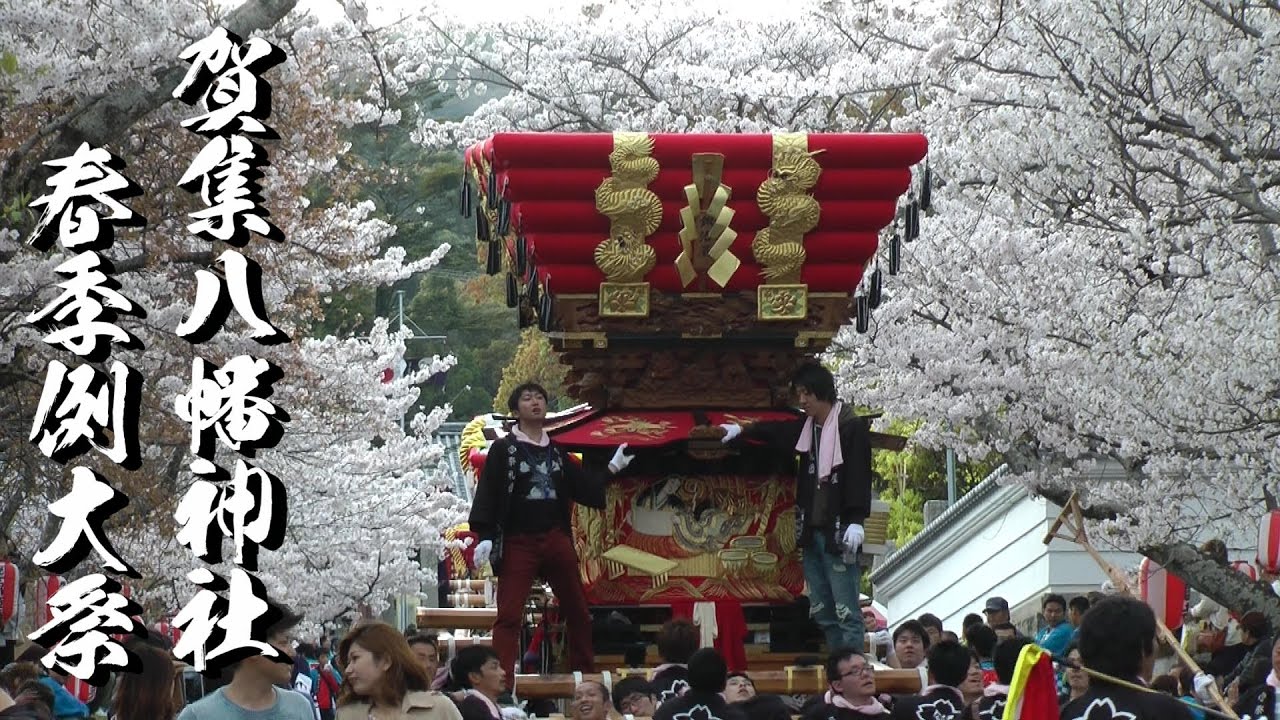 淡路島の桜の名所　賀集八幡神社