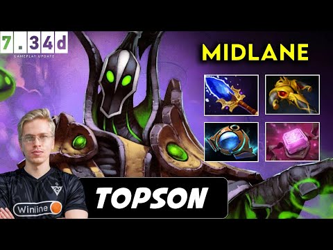 Topson Rubick Midlane - Dota 2 Patch 7.34d Pro Pub Gameplay
