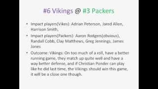 NFL Playoffs(Wild Card Round) My Picks