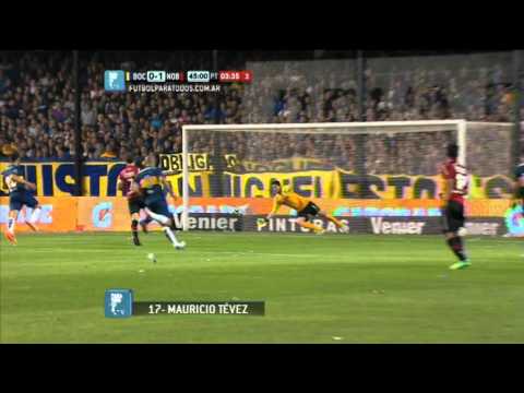 Gol de Tévez. Boca 0 - Newell's 1. Fecha 1. Torneo Primera División 2014. FPT