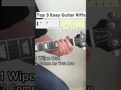 3 of The Best Easy Guitar Riffs + Tabs #easyguitartabs #guitarbeginner #guitarsheetmusic