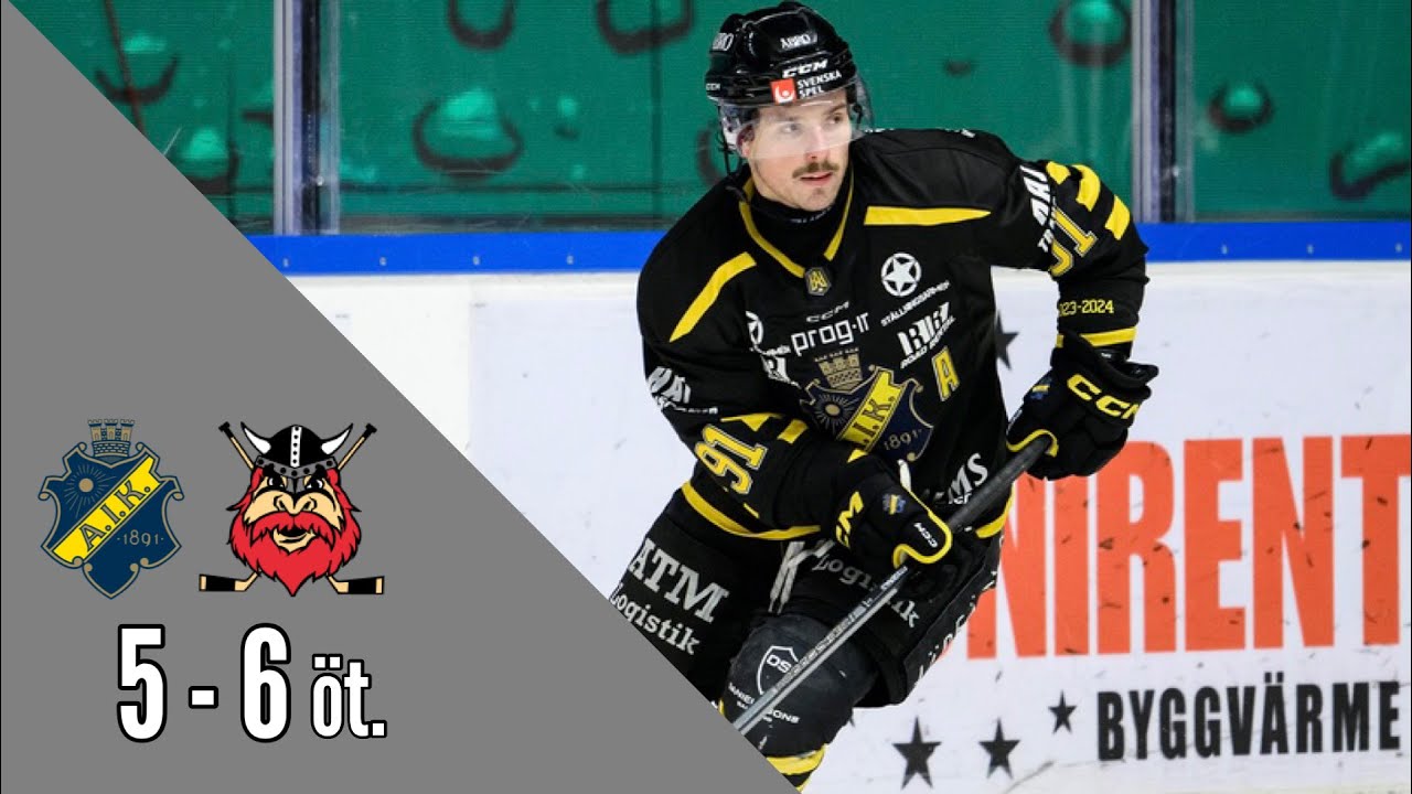 AIK - Nybro Vikings | Höjdpunkter | Hockeyallsvenskan 23/24 Omgång 47