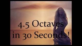 Mariah Carey - &quot;Heavenly&quot; 4.5 Octaves in 30 Seconds! (C♯3 - G♯7)