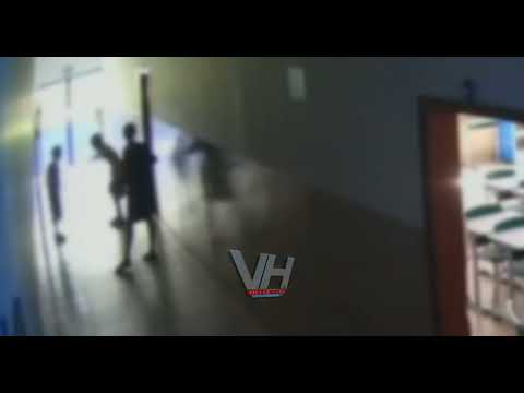 Câmeras de segurança registram momento que escola municipal é vandalizada em Sarandi