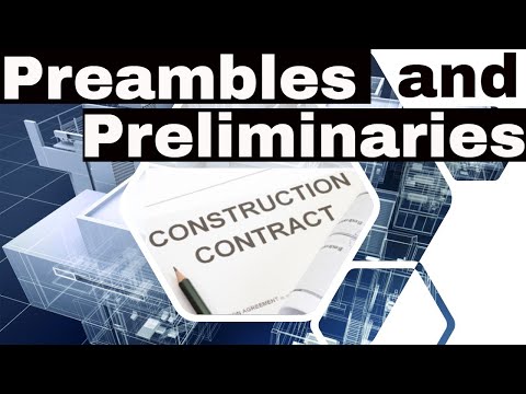 Preamble and Preliminaries in Construction Contract