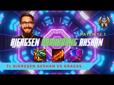 BJERGSEN DOMINATING ON AKSHAN! - TL Bjergsen Plays Akshan Top vs Gragas! | Season 2022 (Patch 12.1)