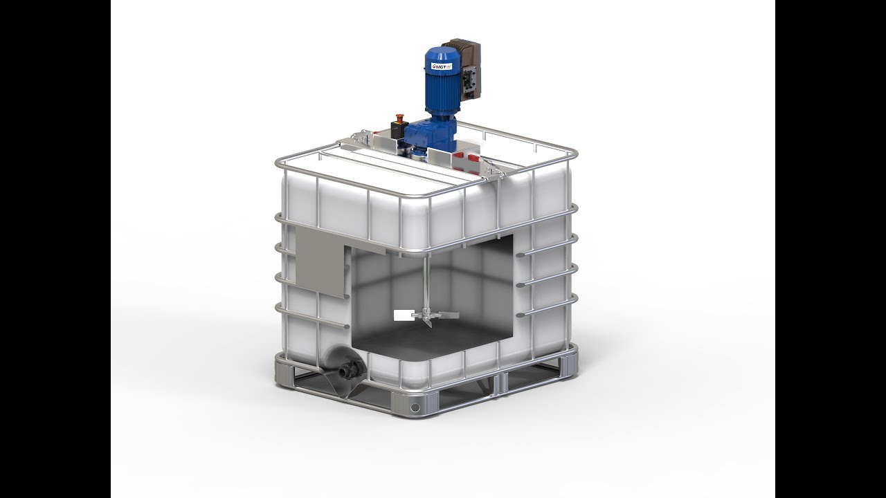 IBC 1,000 Liter container mixer agitator - MGT Liquid & Process Systems Ltd